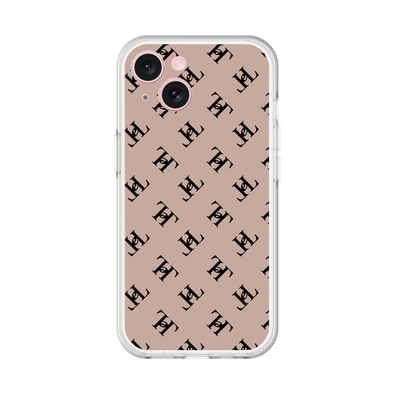 スリムプロテクションプレミアムケース［ Chell classy - Logo - Beige ］