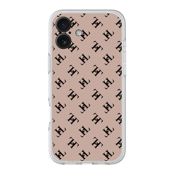 スリムプロテクションプレミアムケース［ Chell classy - Logo - Beige ］