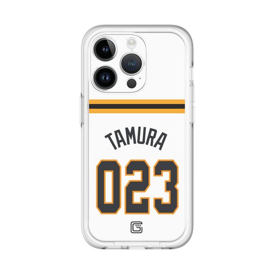 スリムプロテクションプレミアムケース［ 読売ジャイアンツ - #023 TAMURA - ホーム ］
