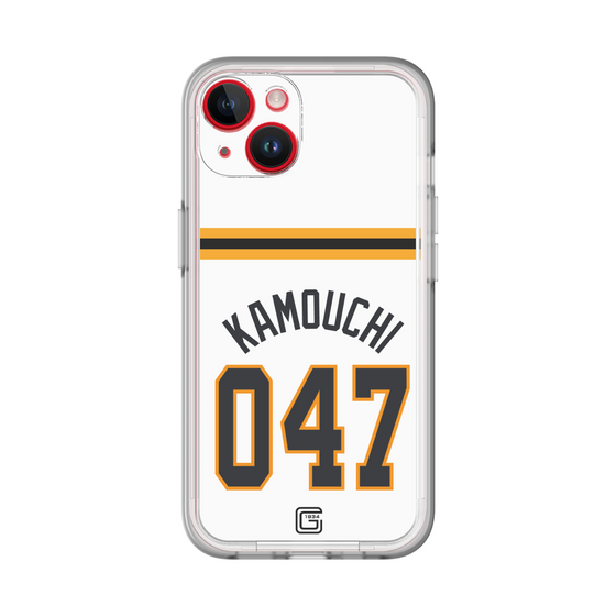 スリムプロテクションプレミアムケース［ 読売ジャイアンツ - #047 KAMOUCHI - ホーム ］