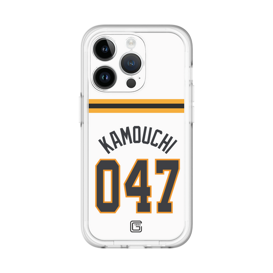 スリムプロテクションプレミアムケース［ 読売ジャイアンツ - #047 KAMOUCHI - ホーム ］