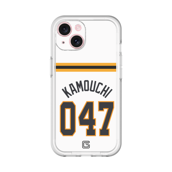 スリムプロテクションプレミアムケース［ 読売ジャイアンツ - #047 KAMOUCHI - ホーム ］