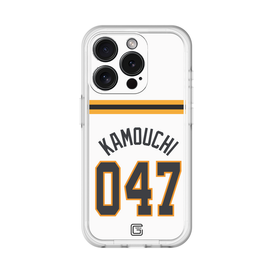 スリムプロテクションプレミアムケース［ 読売ジャイアンツ - #047 KAMOUCHI - ホーム ］