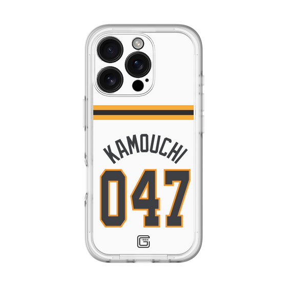 スリムプロテクションプレミアムケース［ 読売ジャイアンツ - #047 KAMOUCHI - ホーム ］