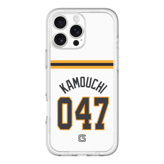 スリムプロテクションプレミアムケース［ 読売ジャイアンツ - #047 KAMOUCHI - ホーム ］