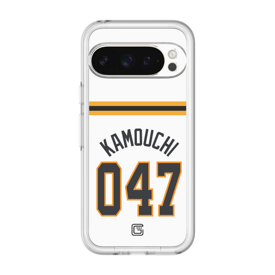 スリムプロテクションプレミアムケース［ 読売ジャイアンツ - #047 KAMOUCHI - ホーム ］