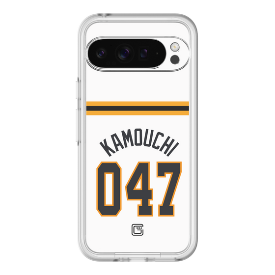 スリムプロテクションプレミアムケース［ 読売ジャイアンツ - #047 KAMOUCHI - ホーム ］
