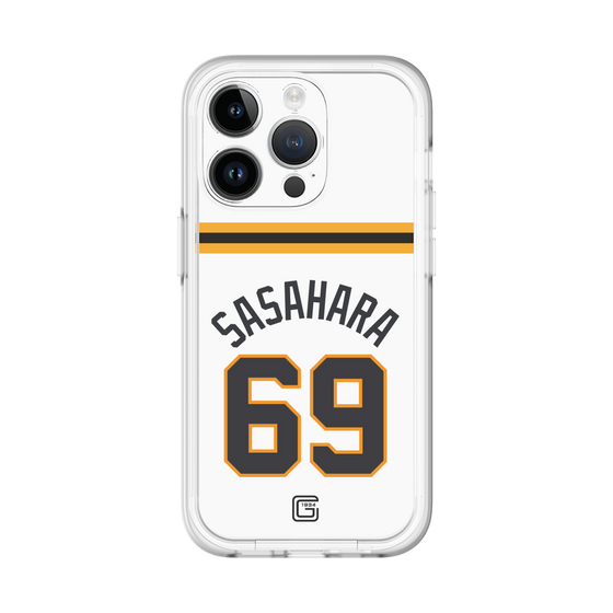 スリムプロテクションプレミアムケース［ 読売ジャイアンツ - #69 SASAHARA - ホーム ］