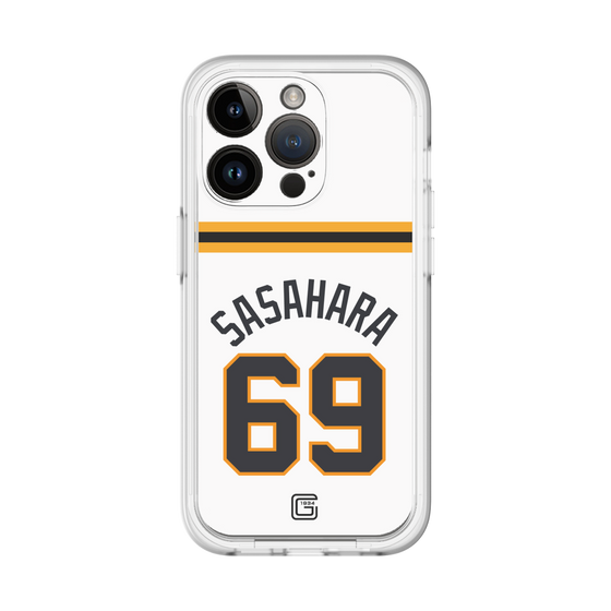 スリムプロテクションプレミアムケース［ 読売ジャイアンツ - #69 SASAHARA - ホーム ］
