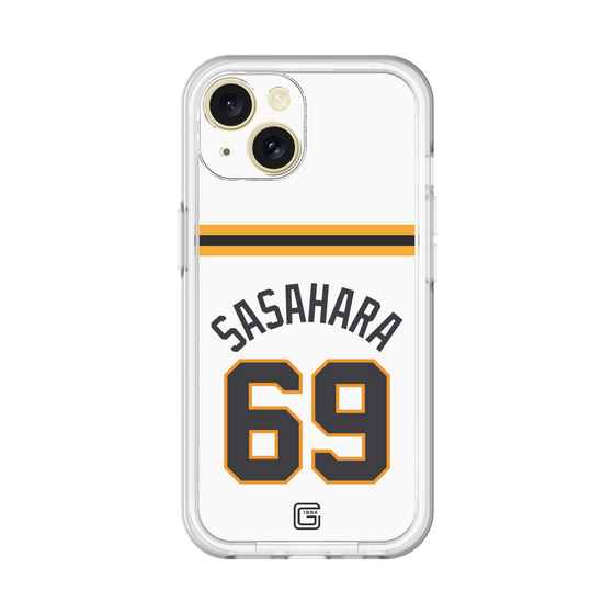 スリムプロテクションプレミアムケース［ 読売ジャイアンツ - #69 SASAHARA - ホーム ］