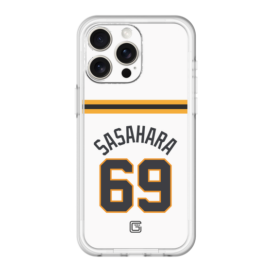 スリムプロテクションプレミアムケース［ 読売ジャイアンツ - #69 SASAHARA - ホーム ］