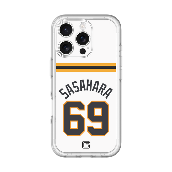 スリムプロテクションプレミアムケース［ 読売ジャイアンツ - #69 SASAHARA - ホーム ］