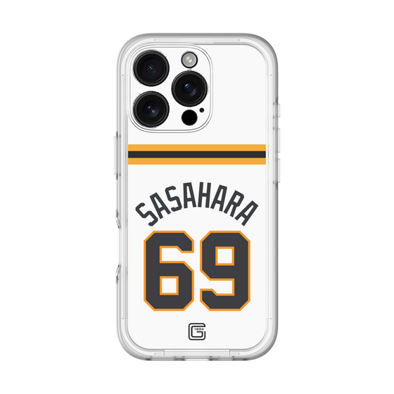 スリムプロテクションプレミアムケース［ 読売ジャイアンツ - #69 SASAHARA - ホーム ］