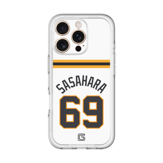 スリムプロテクションプレミアムケース［ 読売ジャイアンツ - #69 SASAHARA - ホーム ］