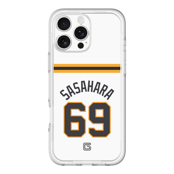 スリムプロテクションプレミアムケース［ 読売ジャイアンツ - #69 SASAHARA - ホーム ］