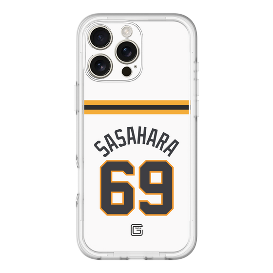 スリムプロテクションプレミアムケース［ 読売ジャイアンツ - #69 SASAHARA - ホーム ］