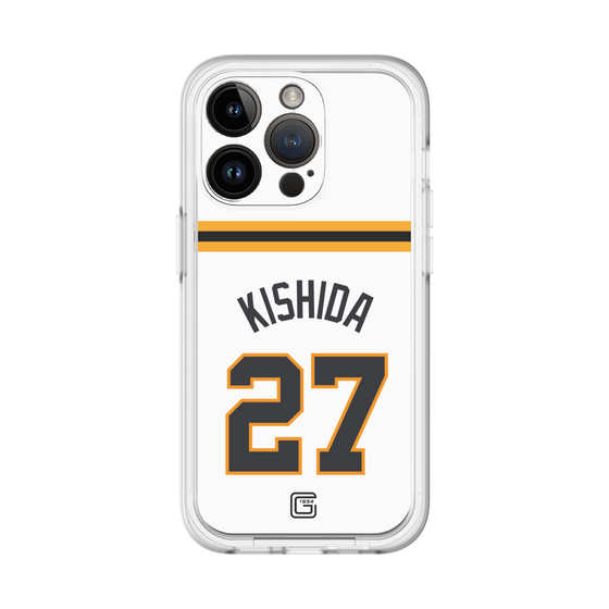 スリムプロテクションプレミアムケース［ 読売ジャイアンツ - #27 KISHIDA - ホーム ］