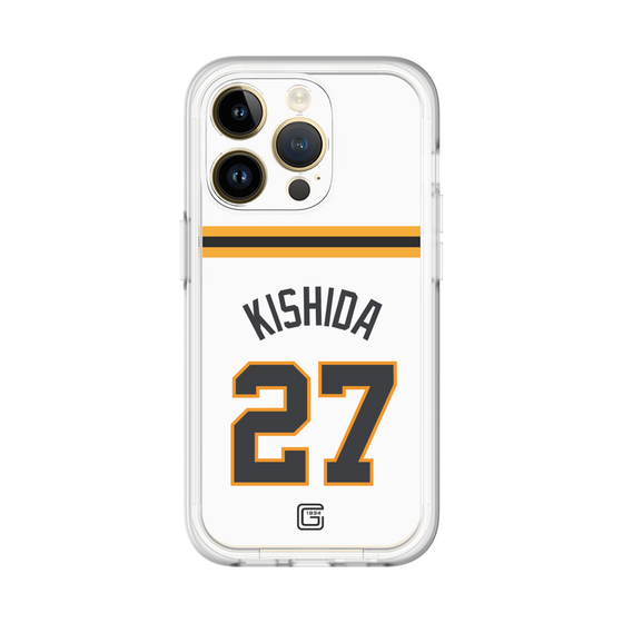 スリムプロテクションプレミアムケース［ 読売ジャイアンツ - #27 KISHIDA - ホーム ］