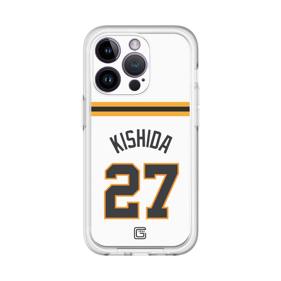 スリムプロテクションプレミアムケース［ 読売ジャイアンツ - #27 KISHIDA - ホーム ］