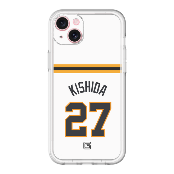 スリムプロテクションプレミアムケース［ 読売ジャイアンツ - #27 KISHIDA - ホーム ］