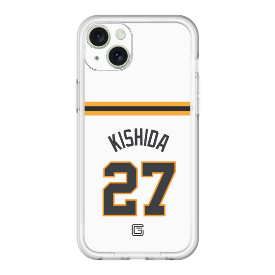 スリムプロテクションプレミアムケース［ 読売ジャイアンツ - #27 KISHIDA - ホーム ］