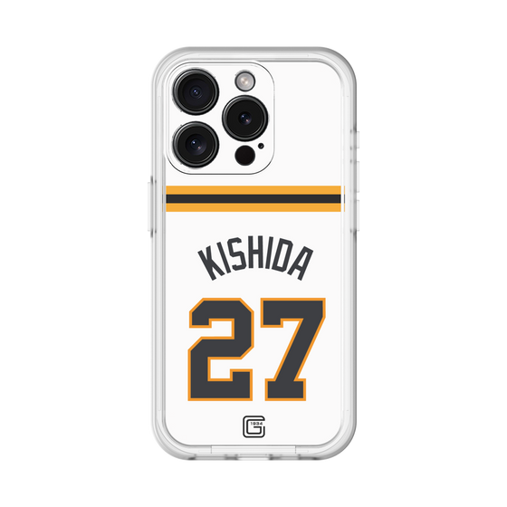 スリムプロテクションプレミアムケース［ 読売ジャイアンツ - #27 KISHIDA - ホーム ］