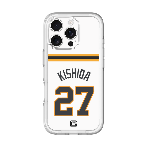 スリムプロテクションプレミアムケース［ 読売ジャイアンツ - #27 KISHIDA - ホーム ］