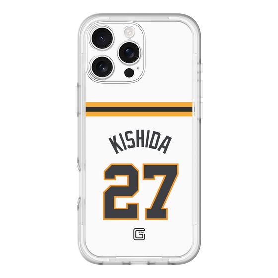 スリムプロテクションプレミアムケース［ 読売ジャイアンツ - #27 KISHIDA - ホーム ］