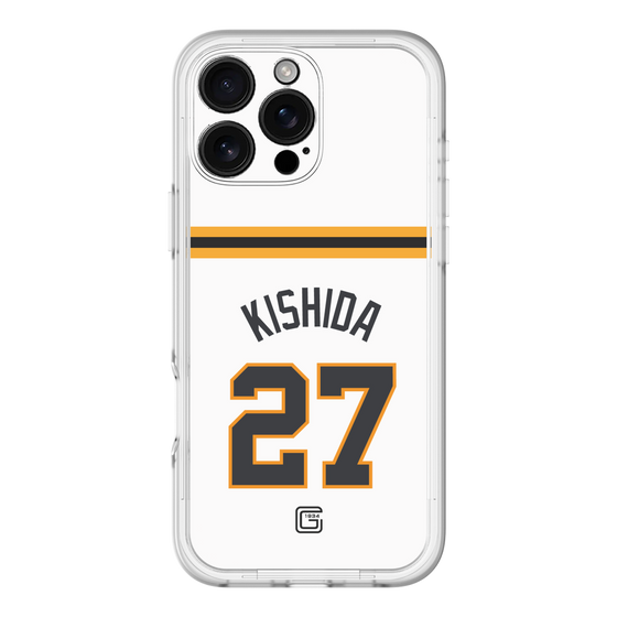 スリムプロテクションプレミアムケース［ 読売ジャイアンツ - #27 KISHIDA - ホーム ］