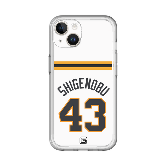 スリムプロテクションプレミアムケース［ 読売ジャイアンツ - #43 SHIGENOBU - ホーム ］