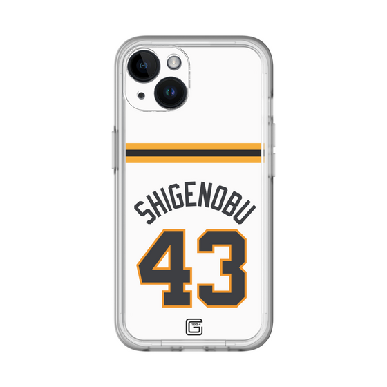スリムプロテクションプレミアムケース［ 読売ジャイアンツ - #43 SHIGENOBU - ホーム ］
