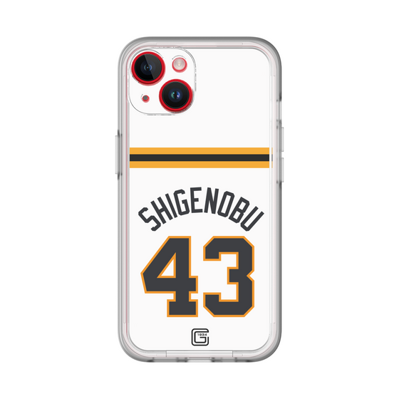 スリムプロテクションプレミアムケース［ 読売ジャイアンツ - #43 SHIGENOBU - ホーム ］