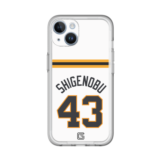 スリムプロテクションプレミアムケース［ 読売ジャイアンツ - #43 SHIGENOBU - ホーム ］