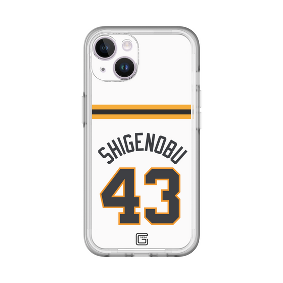 スリムプロテクションプレミアムケース［ 読売ジャイアンツ - #43 SHIGENOBU - ホーム ］