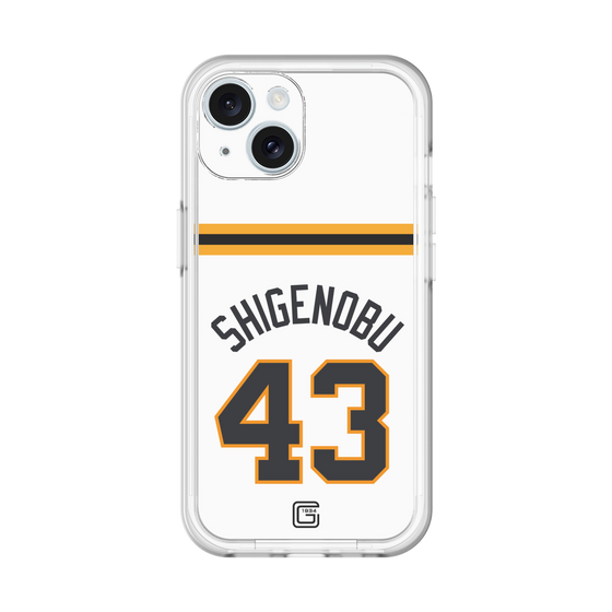 スリムプロテクションプレミアムケース［ 読売ジャイアンツ - #43 SHIGENOBU - ホーム ］