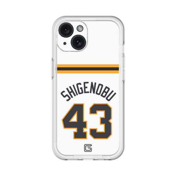 スリムプロテクションプレミアムケース［ 読売ジャイアンツ - #43 SHIGENOBU - ホーム ］