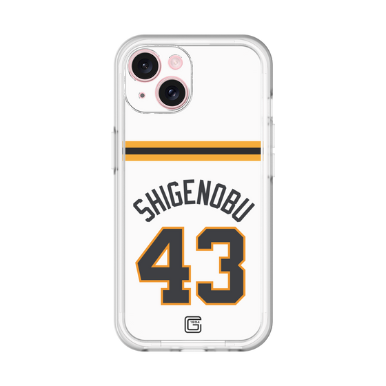 スリムプロテクションプレミアムケース［ 読売ジャイアンツ - #43 SHIGENOBU - ホーム ］