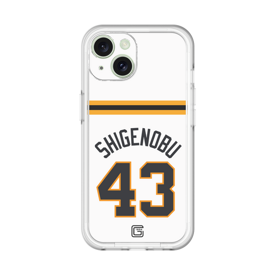 スリムプロテクションプレミアムケース［ 読売ジャイアンツ - #43 SHIGENOBU - ホーム ］