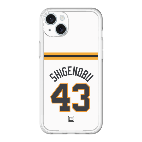 スリムプロテクションプレミアムケース［ 読売ジャイアンツ - #43 SHIGENOBU - ホーム ］