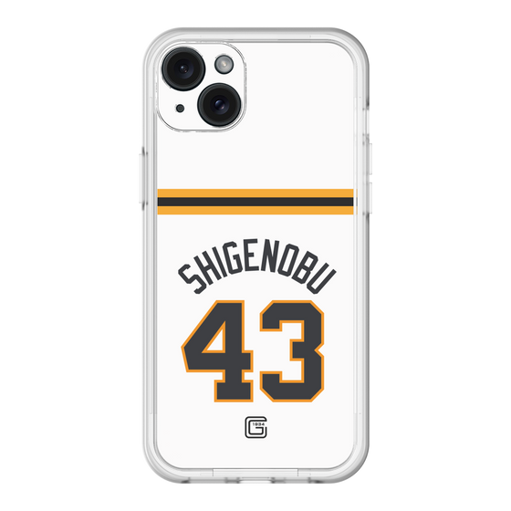 スリムプロテクションプレミアムケース［ 読売ジャイアンツ - #43 SHIGENOBU - ホーム ］