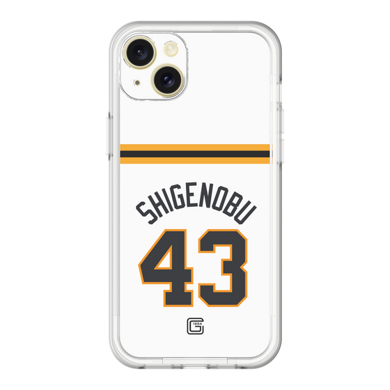 スリムプロテクションプレミアムケース［ 読売ジャイアンツ - #43 SHIGENOBU - ホーム ］