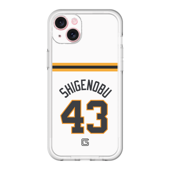 スリムプロテクションプレミアムケース［ 読売ジャイアンツ - #43 SHIGENOBU - ホーム ］