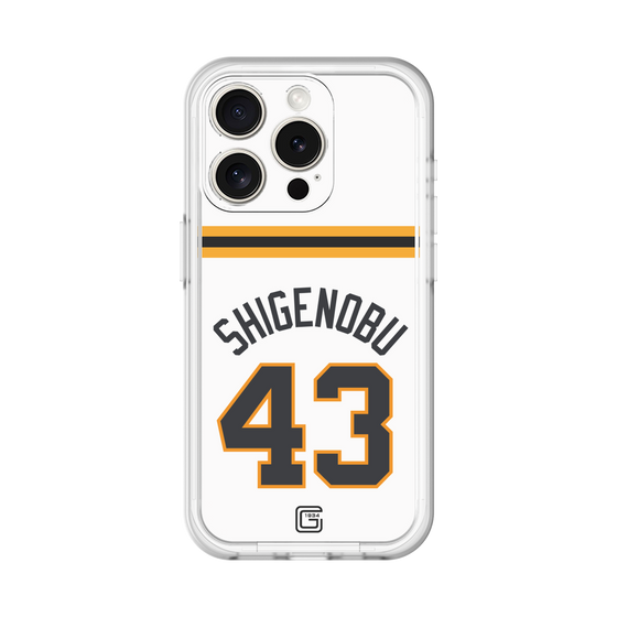 スリムプロテクションプレミアムケース［ 読売ジャイアンツ - #43 SHIGENOBU - ホーム ］