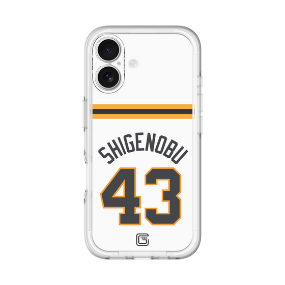 スリムプロテクションプレミアムケース［ 読売ジャイアンツ - #43 SHIGENOBU - ホーム ］