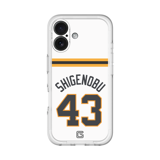 スリムプロテクションプレミアムケース［ 読売ジャイアンツ - #43 SHIGENOBU - ホーム ］