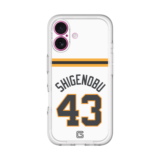 スリムプロテクションプレミアムケース［ 読売ジャイアンツ - #43 SHIGENOBU - ホーム ］
