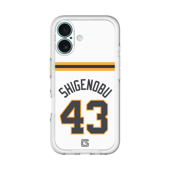 スリムプロテクションプレミアムケース［ 読売ジャイアンツ - #43 SHIGENOBU - ホーム ］