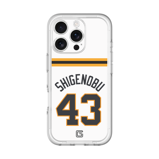 スリムプロテクションプレミアムケース［ 読売ジャイアンツ - #43 SHIGENOBU - ホーム ］