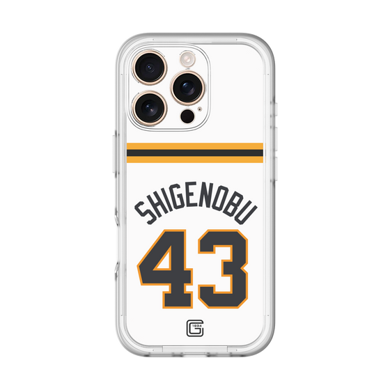 スリムプロテクションプレミアムケース［ 読売ジャイアンツ - #43 SHIGENOBU - ホーム ］