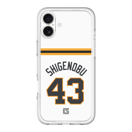 スリムプロテクションプレミアムケース［ 読売ジャイアンツ - #43 SHIGENOBU - ホーム ］